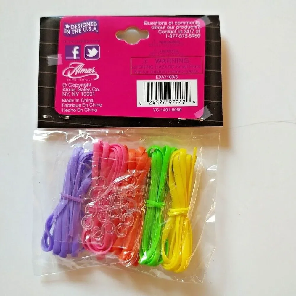Lot of 4 Packs Expressions DIY Rubber Friendship Bracelet Making Kit Latex Free